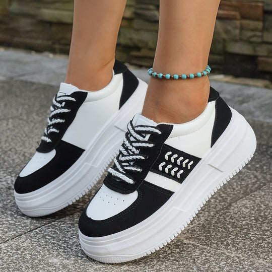 Damen Plattform-Sneaker mit atmungsaktivem Obermaterial und rutschfester Sohle EB