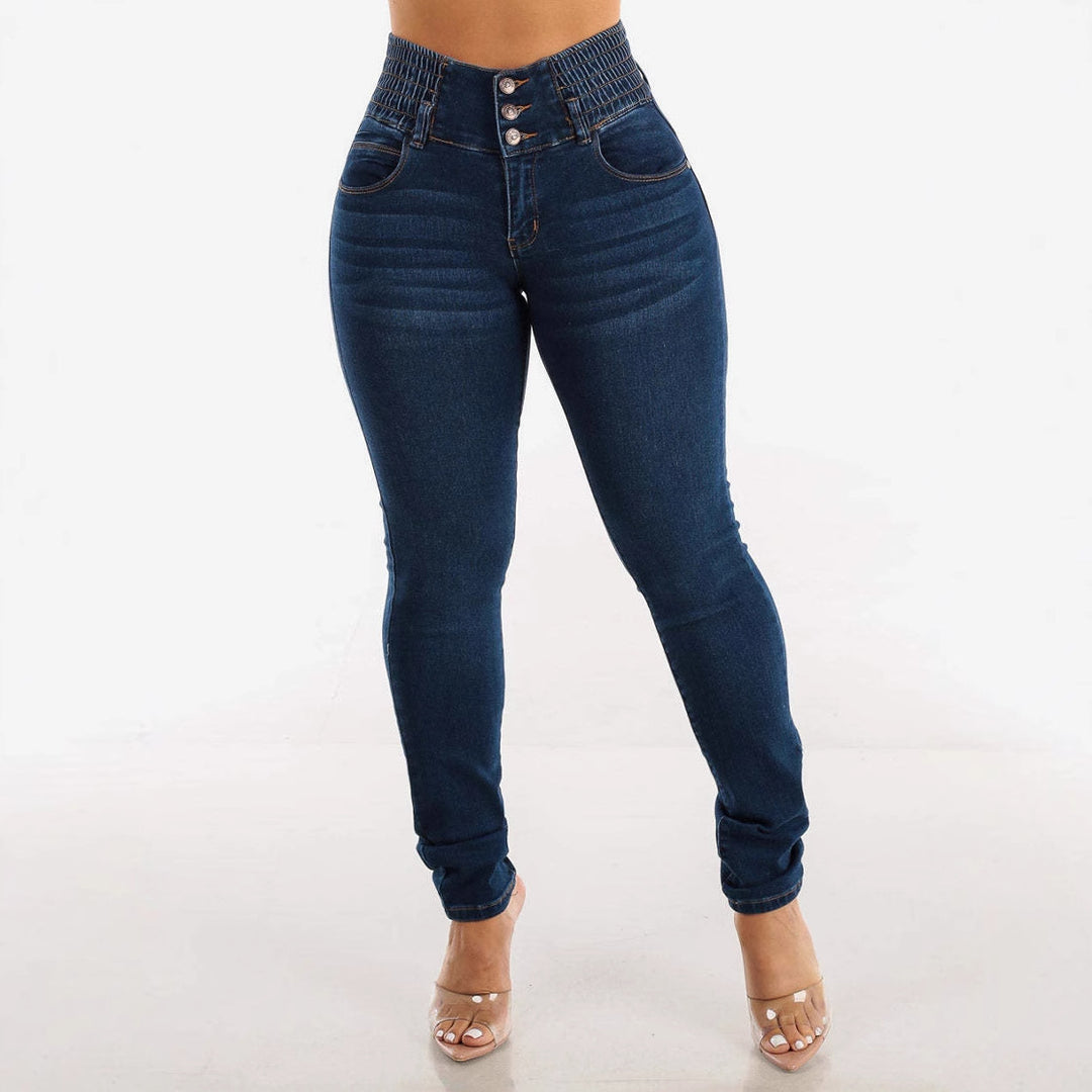Damen Skinny Jeans mit hohem Komfortbund EB