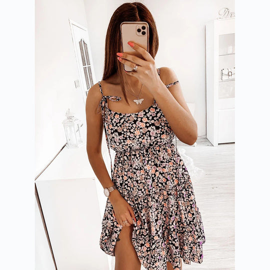 Damen Wonderland Kleid mit verspieltem Blumendruck und lässiger Passform EB