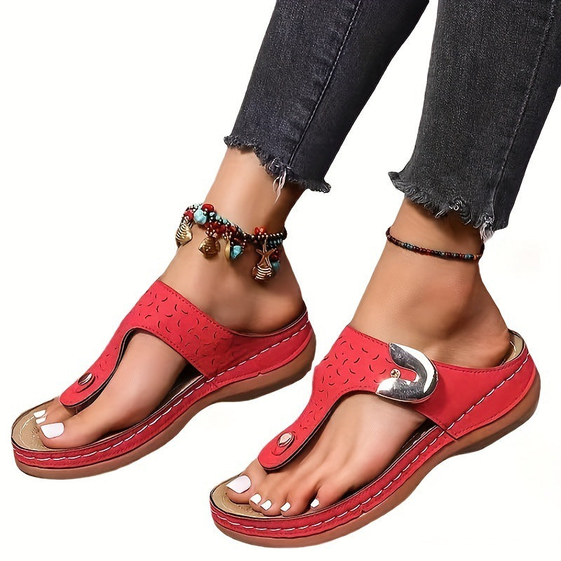 Damen Freizeit-Sandalen mit anatomischem Fußbett und modischem Verschluss EB