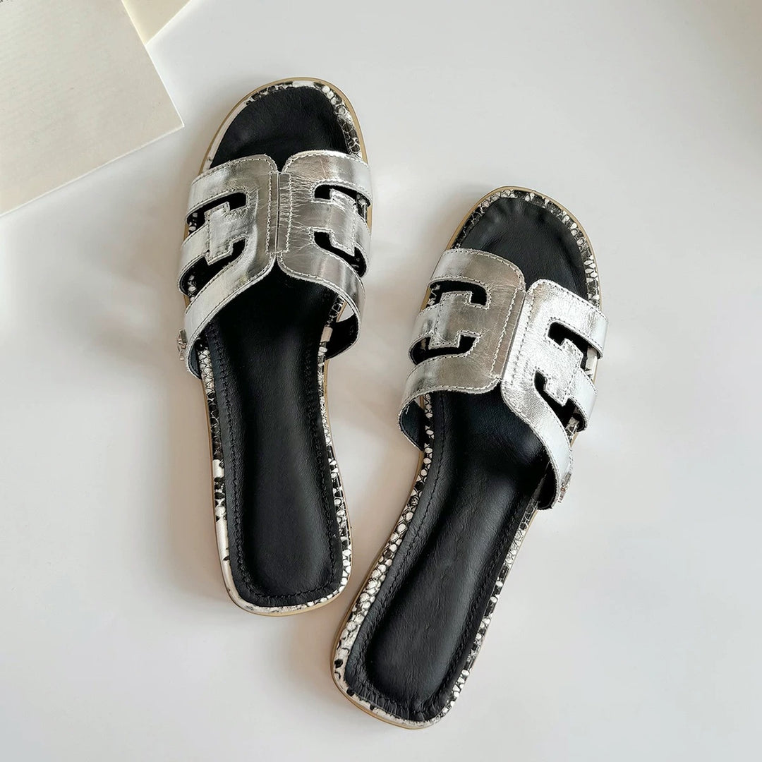Damen modische Slides mit eleganten Akzenten EB
