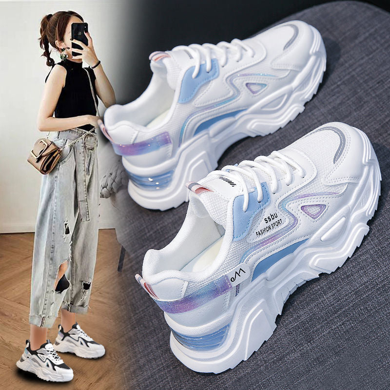 Damen Sportliche Sneakers mit atmungsaktivem Obermaterial und gepolsterter Sohle EB
