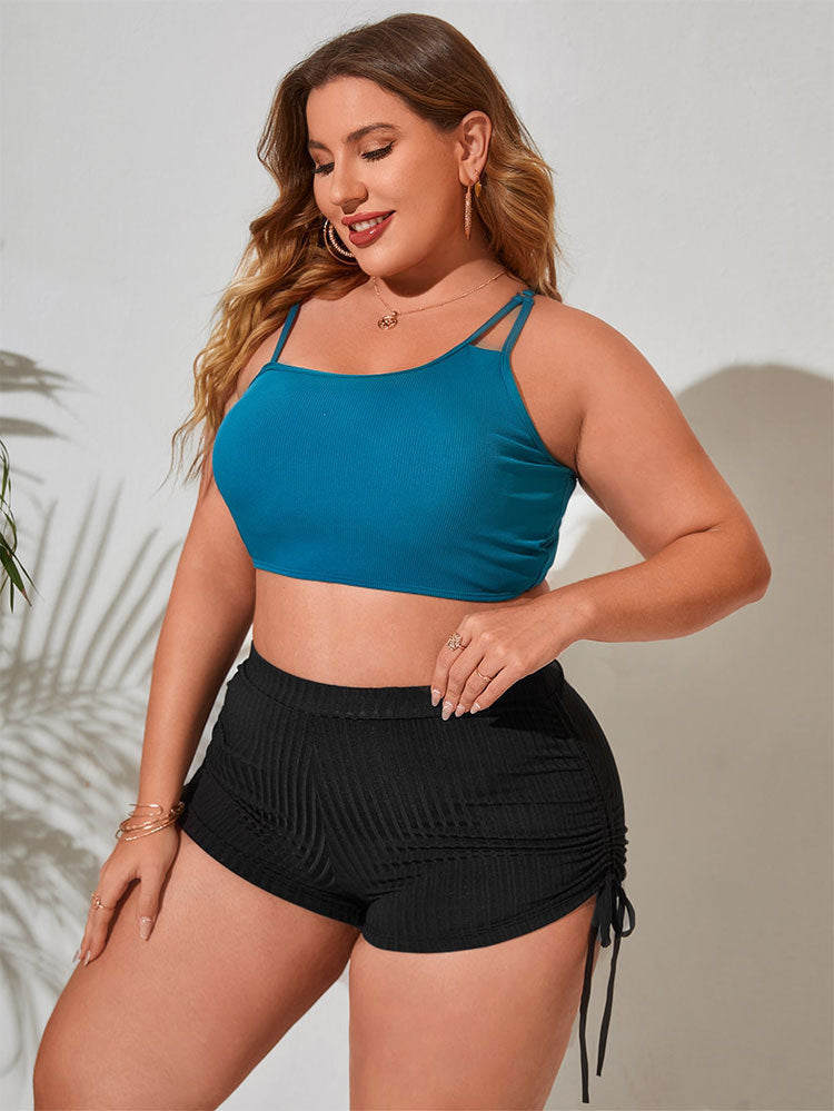 Damen Sportliche Badeshorts mit Raffungen EB