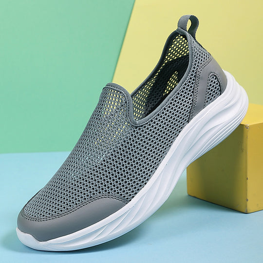 Herren nan atmungsaktiver Netz-Sportschuh mit Schlupfform und stoßdämpfender Laufsohle EB