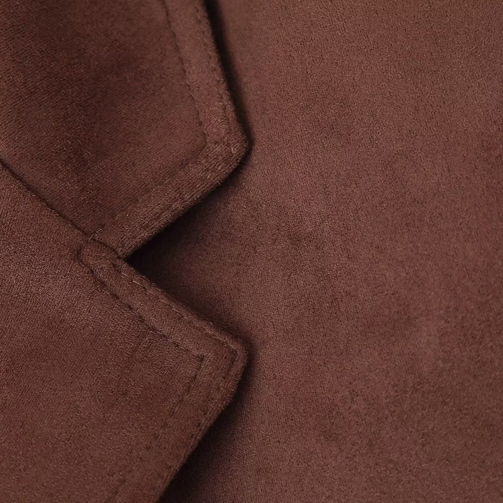 Damen elegante Wildlederblazerjacke EB