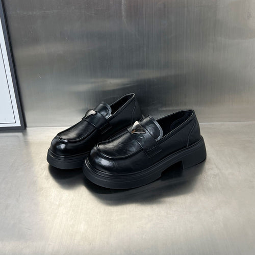 Damen modische Loafer mit komfortabler Sohle und eleganter Schnalle EB