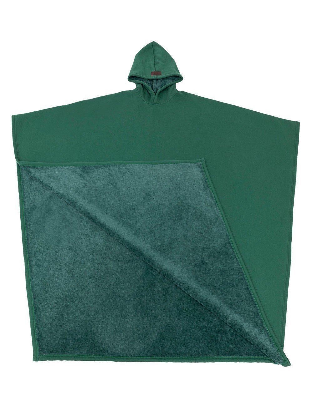 Damen kuscheliger Kapuzenponcho aus weichem Mikrofleece EB