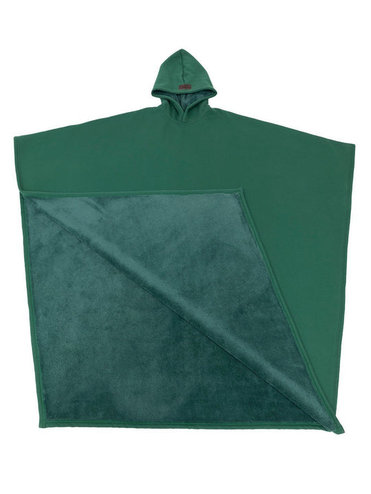 Damen kuscheliger Kapuzenponcho aus weichem Mikrofleece EB