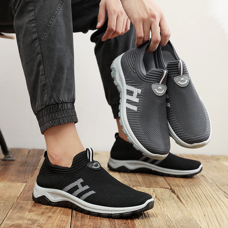Damen Sportliche Slip-On Sneakers mit atmungsaktiver Oberflächenstruktur EB
