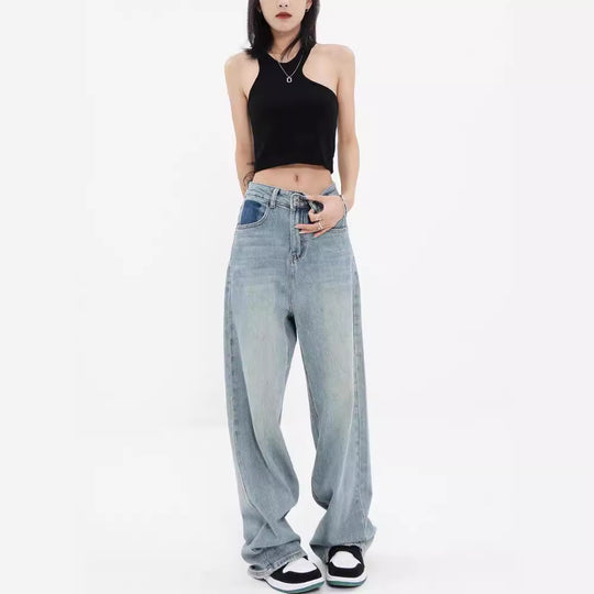 Damen Weite High-Waist Jeans im lässigen Schnitt EB