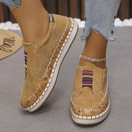 Damen Komfortable Slip-On Sneakers mit raffiniertem Design EB