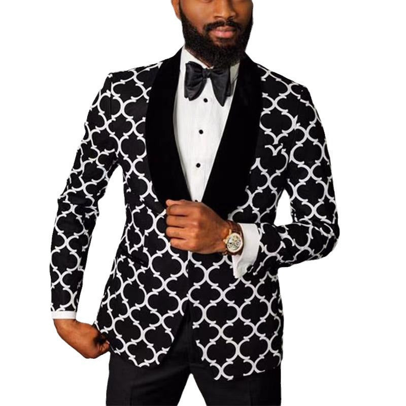 Herren eleganter Designer-Sakko mit auffälligem Muster EB