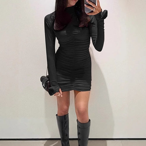 Damen figurbetontes Langarmkleid EB