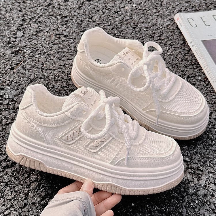 Damen Sportliche Sneakers mit atmungsaktiver Netzstruktur und stoßdämpfender Sohle EB