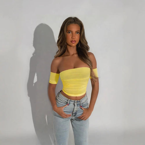 Damen Off-Shoulder Body mit figurbetonendem Schnitt EB