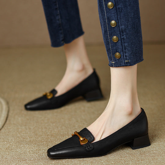 Damen elegante Slipper mit modischem Gürtel-Detail EB