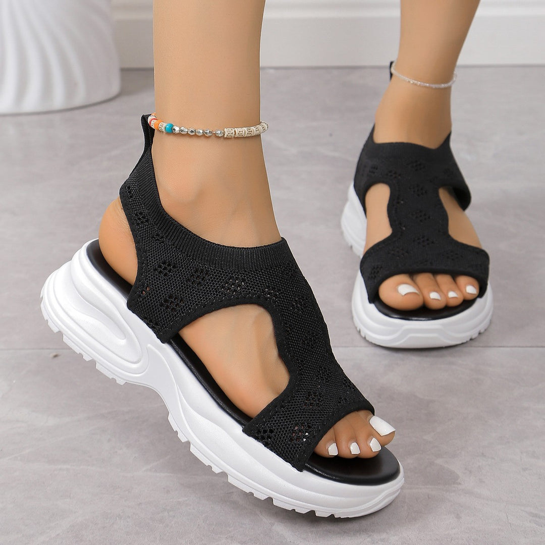 Damen Komfortable Sportsandalen mit atmungsaktivem Obermaterial und rutschfester Sohle EB