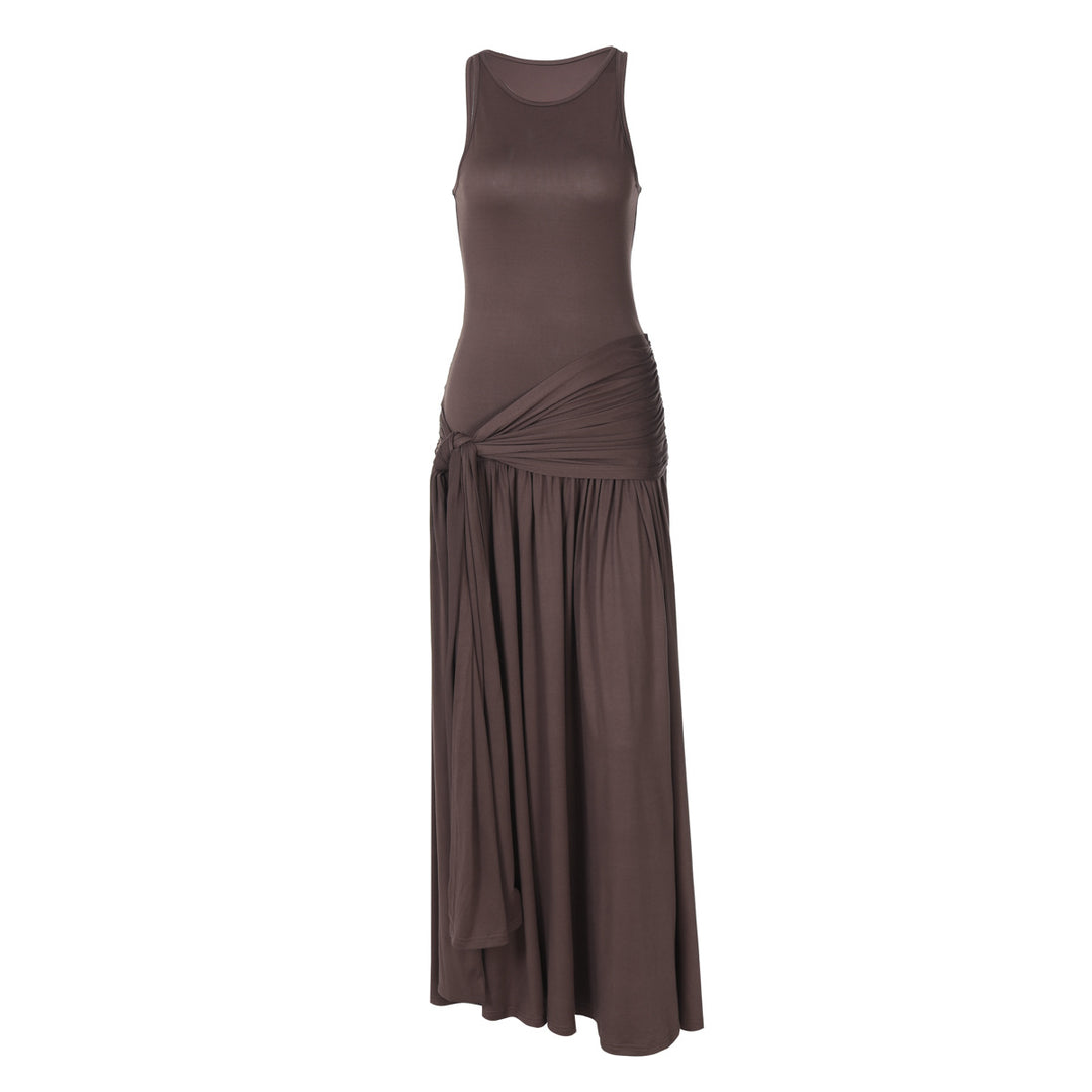 Damen Elegantes Maxikleid mit raffiniertem Wickel-Design und schmeichelnder Silhouette EB