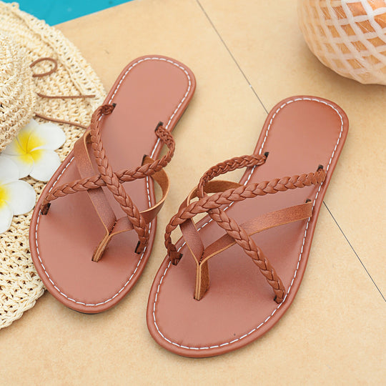 Damen elegante geflochtene Sandalen EB