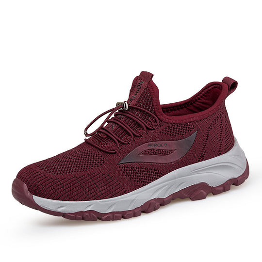Damen Sportliche Strick Sneakers mit elastischem Schnellschnürsystem EB