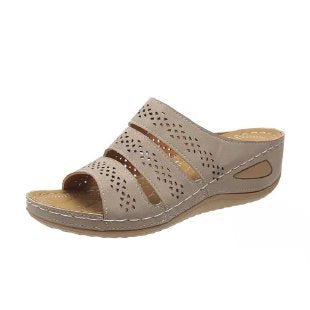 Damen Komfortable und atmungsaktive Pantolette mit modischem Lochdesign EB