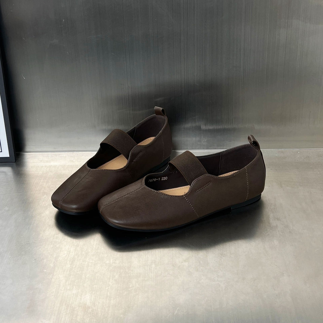 Damen Elegante Slip-On Schuhe mit modischem Riemenverschluss EB