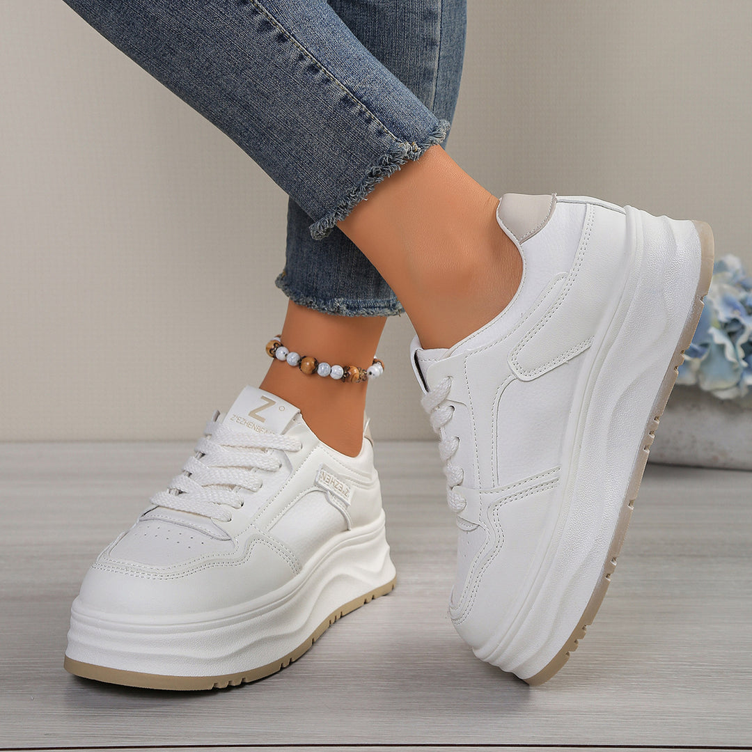 Damen Plattform-Sneaker mit bequemer dämpfender Sohle und modischem Design EB