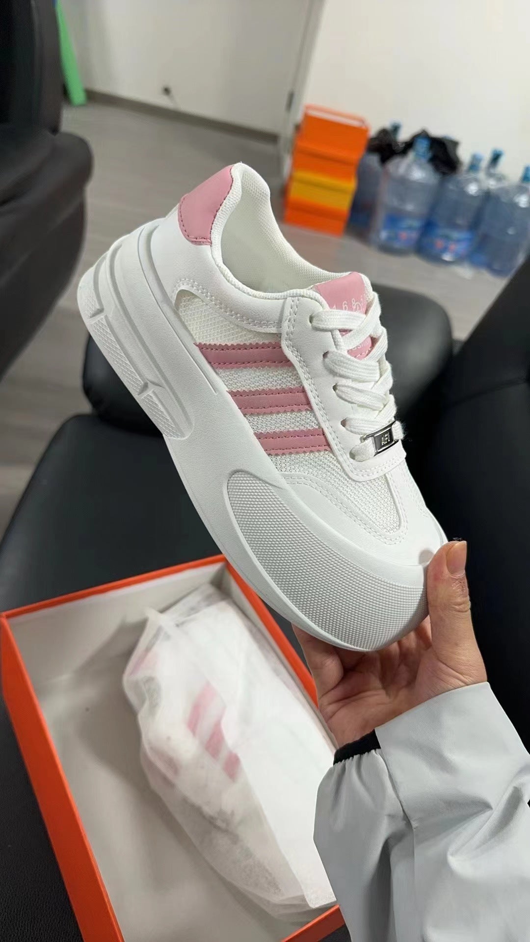 Damen Komfortable Sneakers mit rutschfester Sohle und atmungsaktivem Mesh-Obermaterial EB