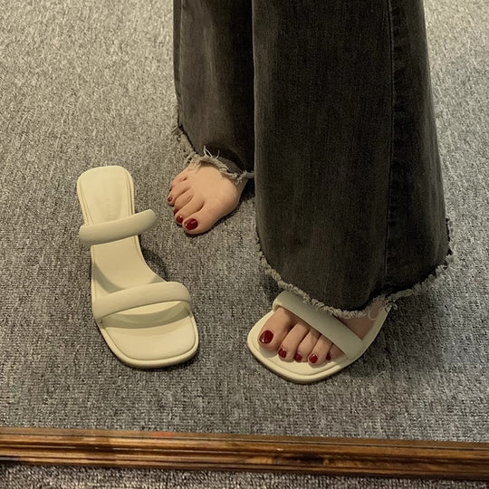 Damen eleganten und komfortablen Mules mit Blockabsatz EB