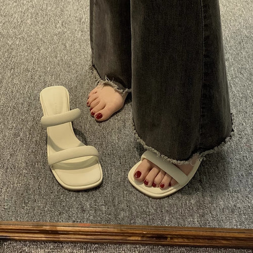 Damen eleganten und komfortablen Mules mit Blockabsatz EB