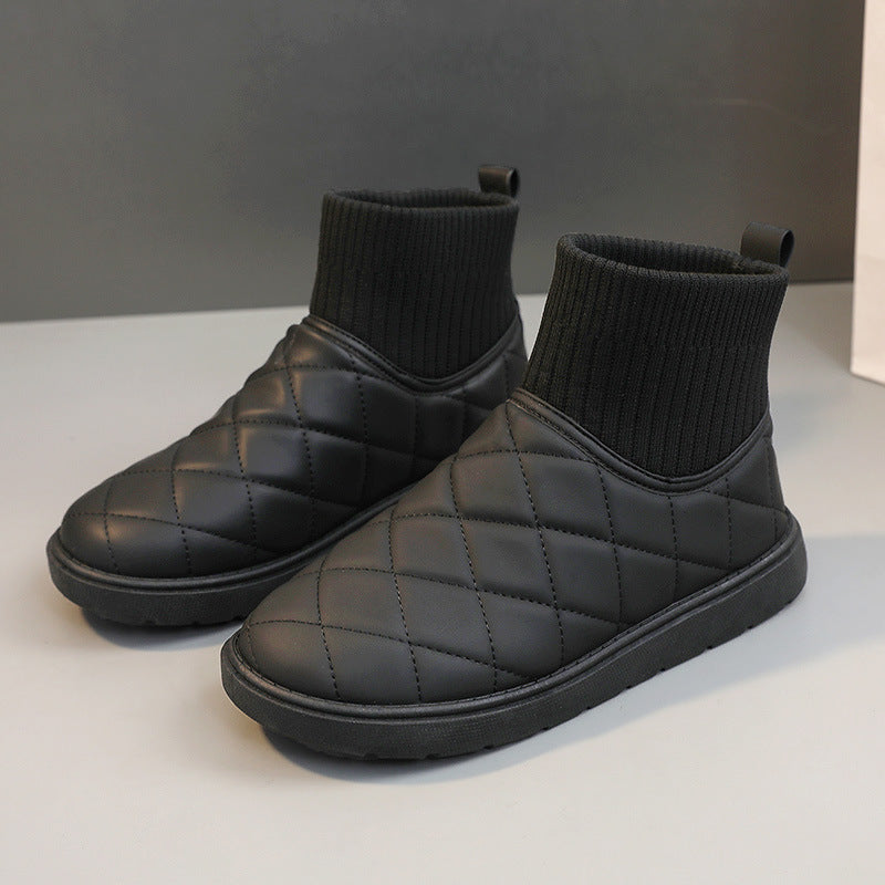 Damen modische Winterstiefel mit warmem Innenfutter und rutschfester Sohle EB