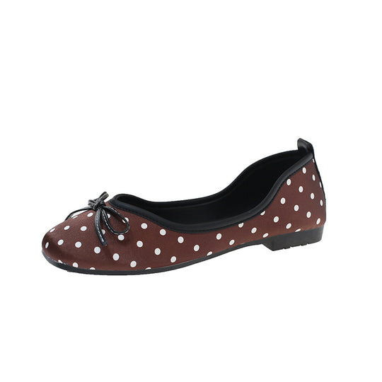 Damen Elegante Ballerinas mit verspieltem Punktedesign und komfortablem Innenfutter EB