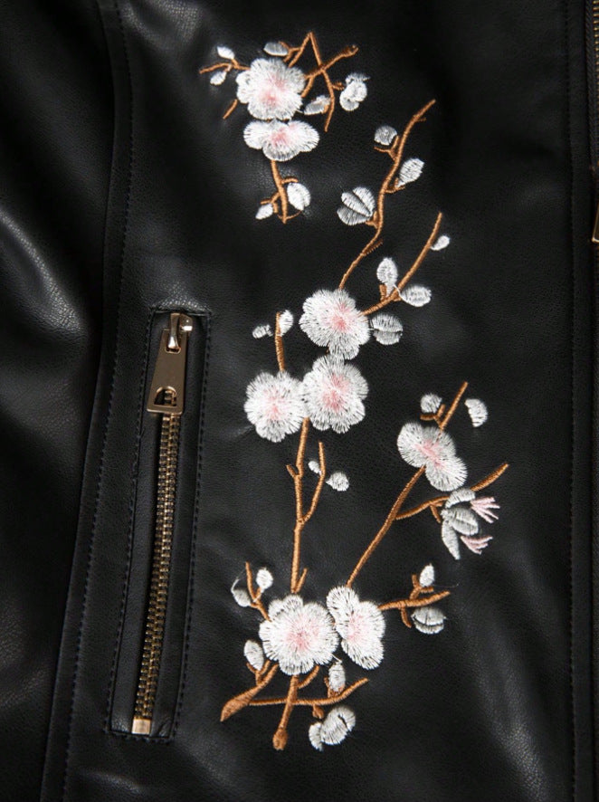 EB | Vegan-Lederjacke - Nieten Design - Reißverschlussdetails - Klassischer Biker Stil