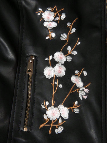 EB | Vegan-Lederjacke - Nieten Design - Reißverschlussdetails - Klassischer Biker Stil