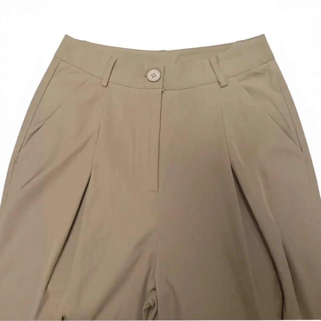 Damen Hoch geschnittene Palazzo-Hose mit eleganten Falten und formschöner Passform EB