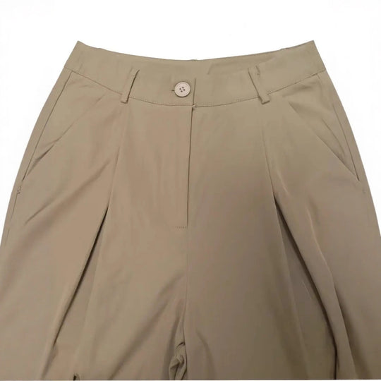 Damen Hoch geschnittene Palazzo-Hose mit eleganten Falten und formschöner Passform EB