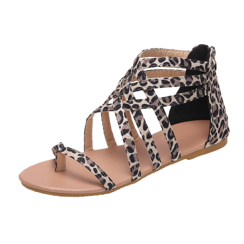 Damen Sommerliche Zehentrenner Sandalen mit floralem Design EB