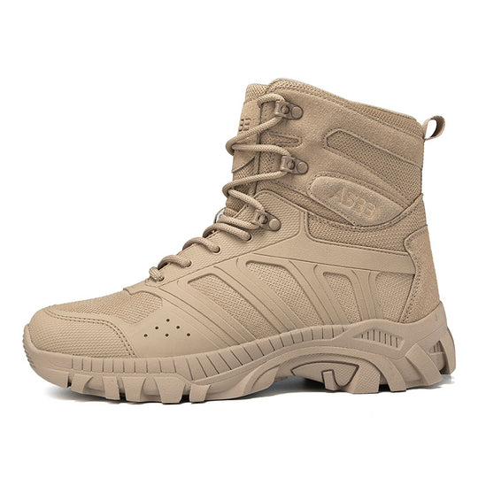 Herren hochgeschnittene Tactical Boots mit strapazierfähigem Obermaterial und rutschfester Sohle EB