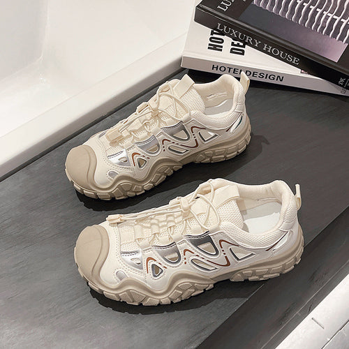 Damen Sportliche Outdoor-Sneaker mit atmungsaktivem Mesh-Obermaterial und stabiler Sohle EB