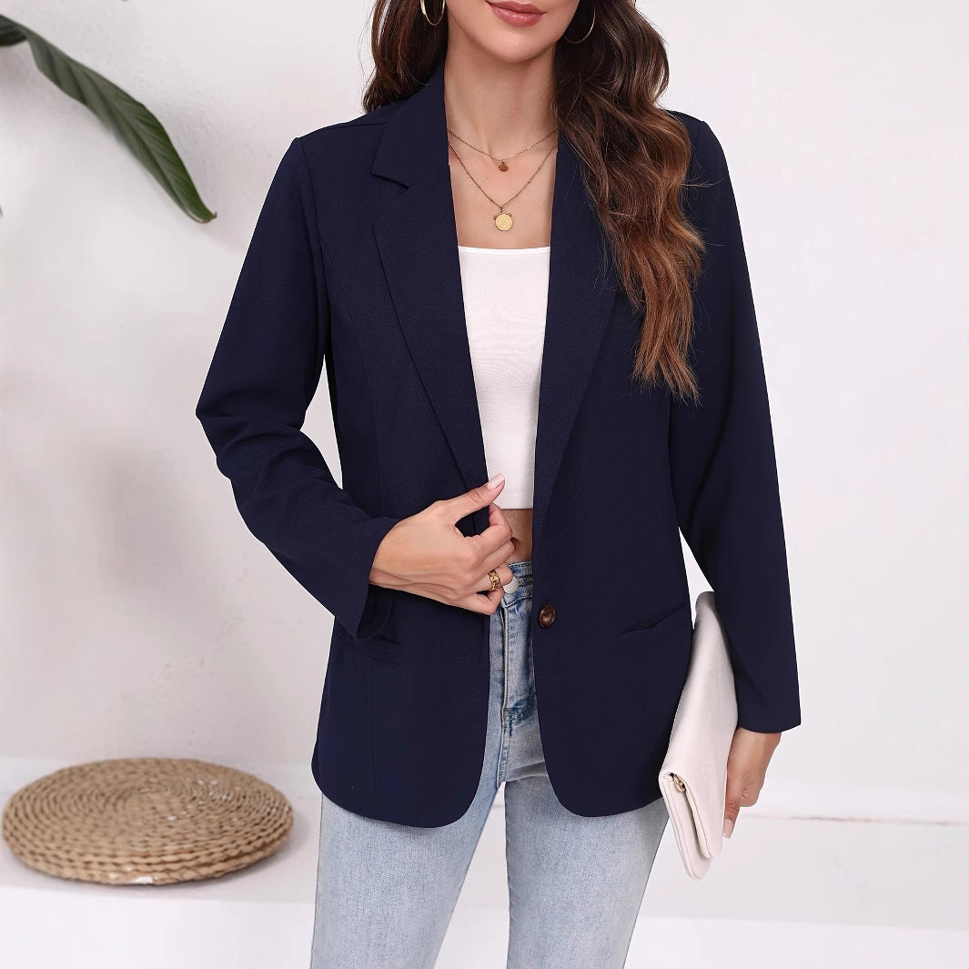 Damen eleganter Blazer mit zeitlosem Schnitt und praktischen Taschen EB