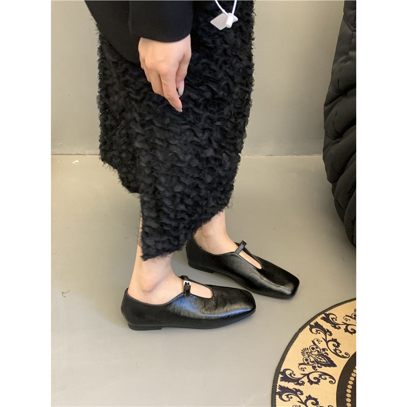 Damen elegante Ballerinas mit raffinierter Schnalle EB