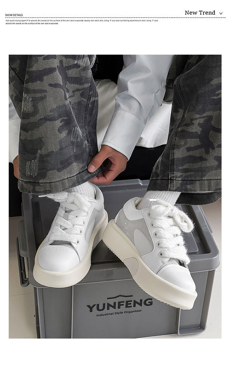 Damen modische Sneaker mit dämpfender Plateau-Sohle und stylischen Akzenten EB