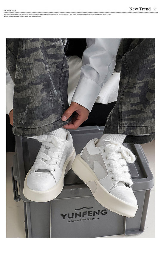 Damen modische Sneaker mit dämpfender Plateau-Sohle und stylischen Akzenten EB
