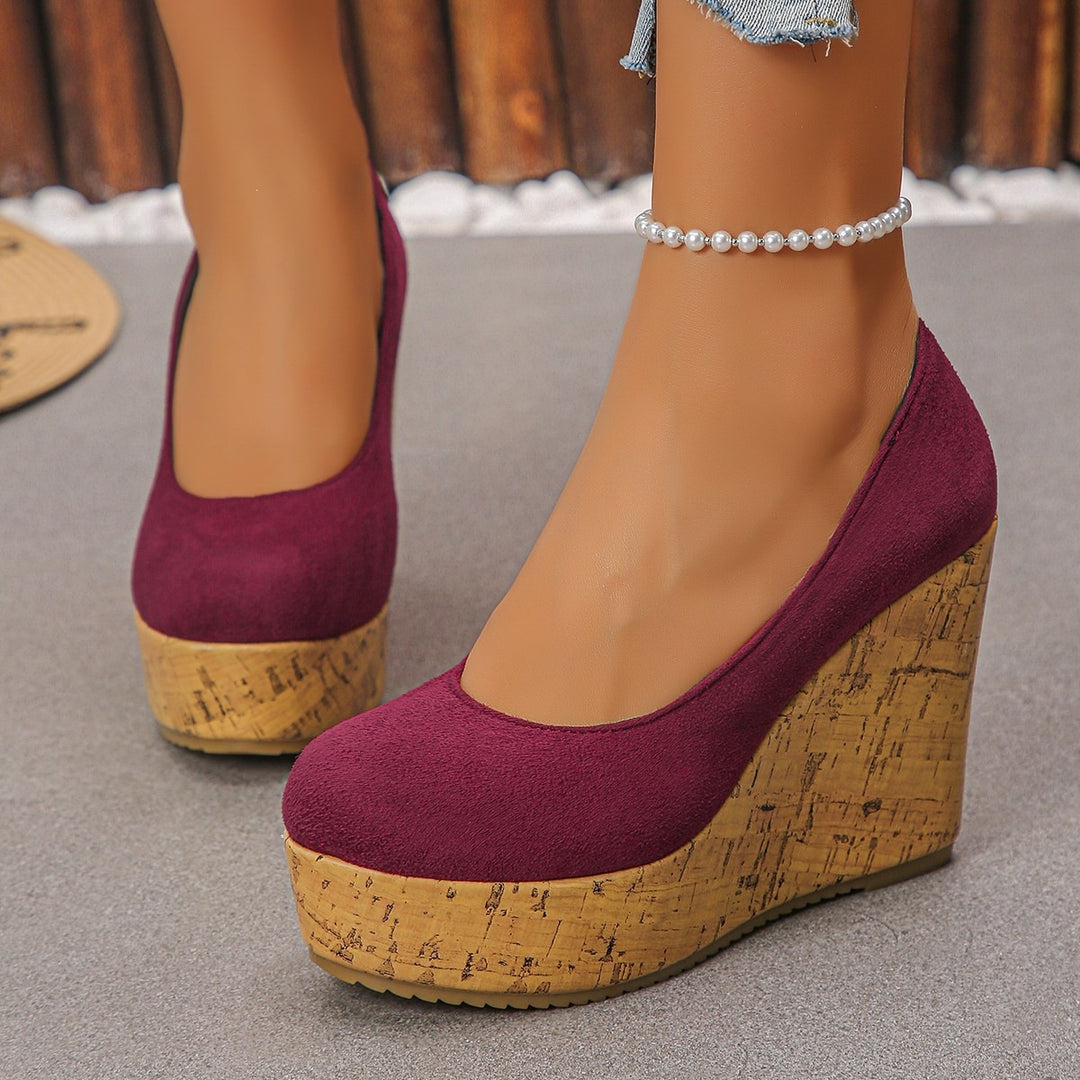 Damen Wedge-Pumps mit zeitgemäßem Kork-Design EB