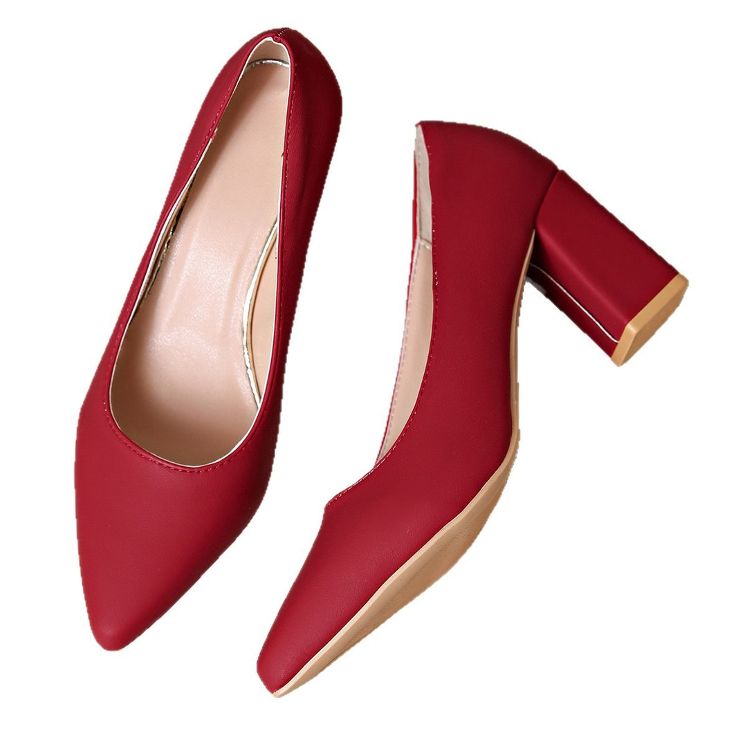 Damen elegante Pumps mit blockiertem Absatz EB