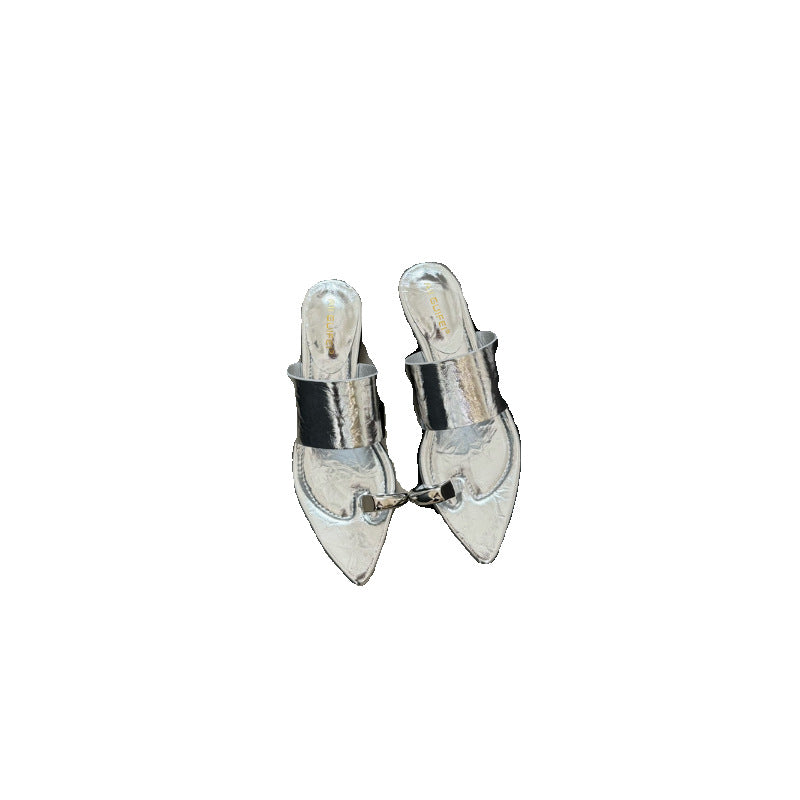 Damen elegante Mules mit funkelndem Design EB