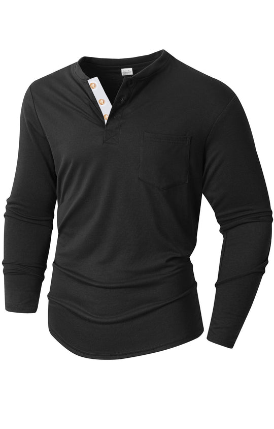Herren langärmliges Henley-Shirt EB