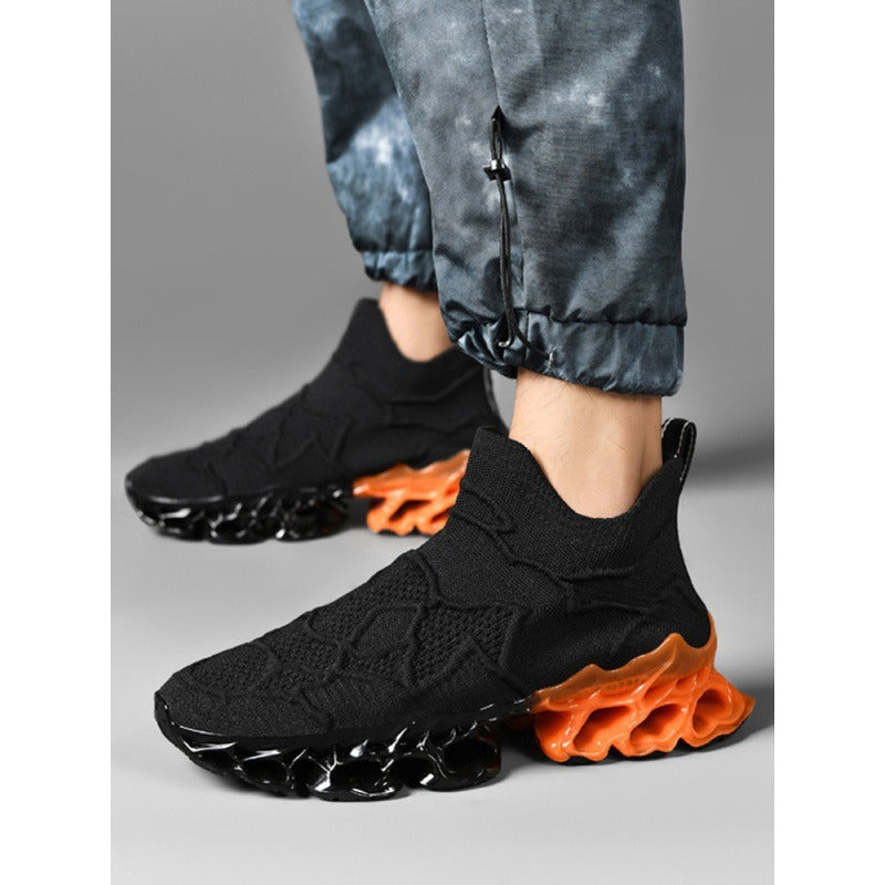Damen Sportliche Strick-Sneaker mit rutschfester Sohle und innovativer Dämpfungstechnologie EB