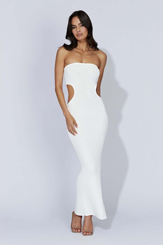 Damen figurbetontes Langarmkleid mit Cut-Outs EB