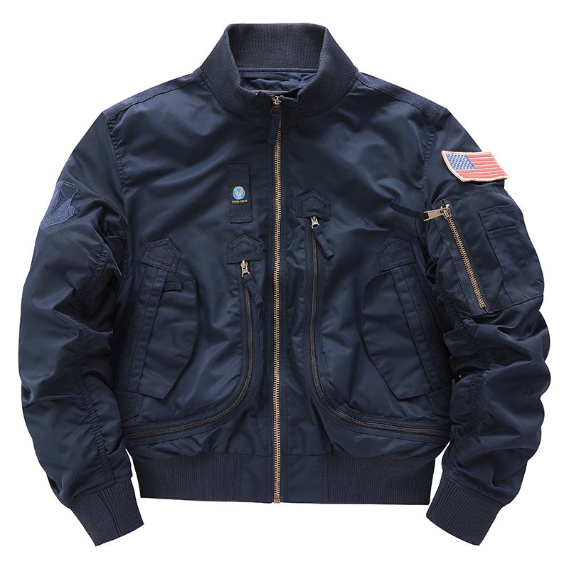 Herren modische Bomberjacke mit isolierendem Innenfutter und praktischen Taschen EB